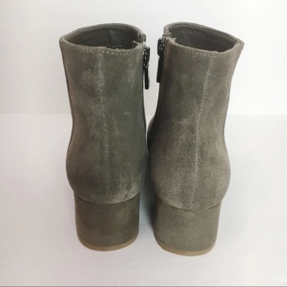 Kenneth Cole Womens Size 6 6M Dark‎ Taupe Brown Tan Suede Leather Ankle Boots